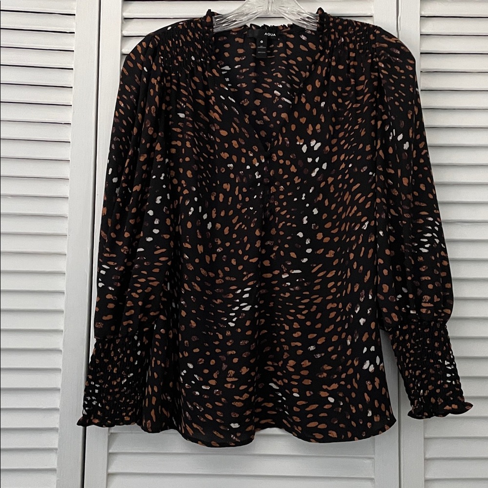 AQUA Patterned Blouse